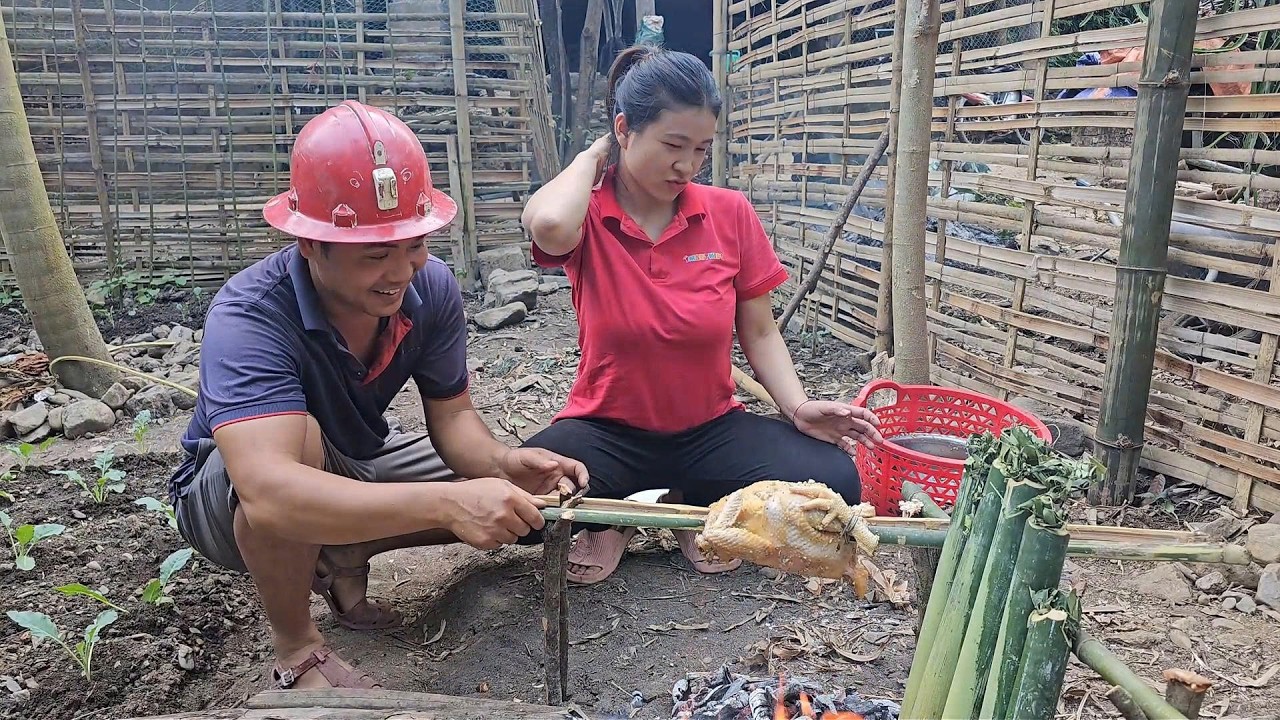 Long and Pu cleaned up their house and cooked a delicious meal in the garden—a surprising change.