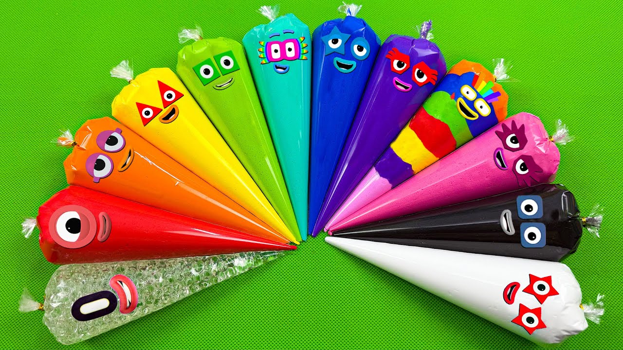 Numberblocks – Looking Slime with Piping Bags! Relaxing ASMR Moments 💖🎉