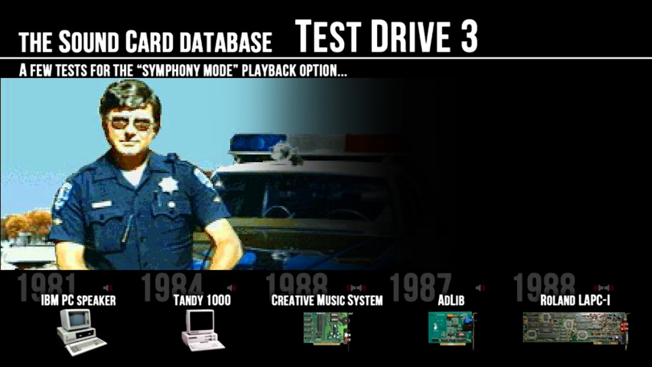 Test Drive III (1990) on different Sound Cards