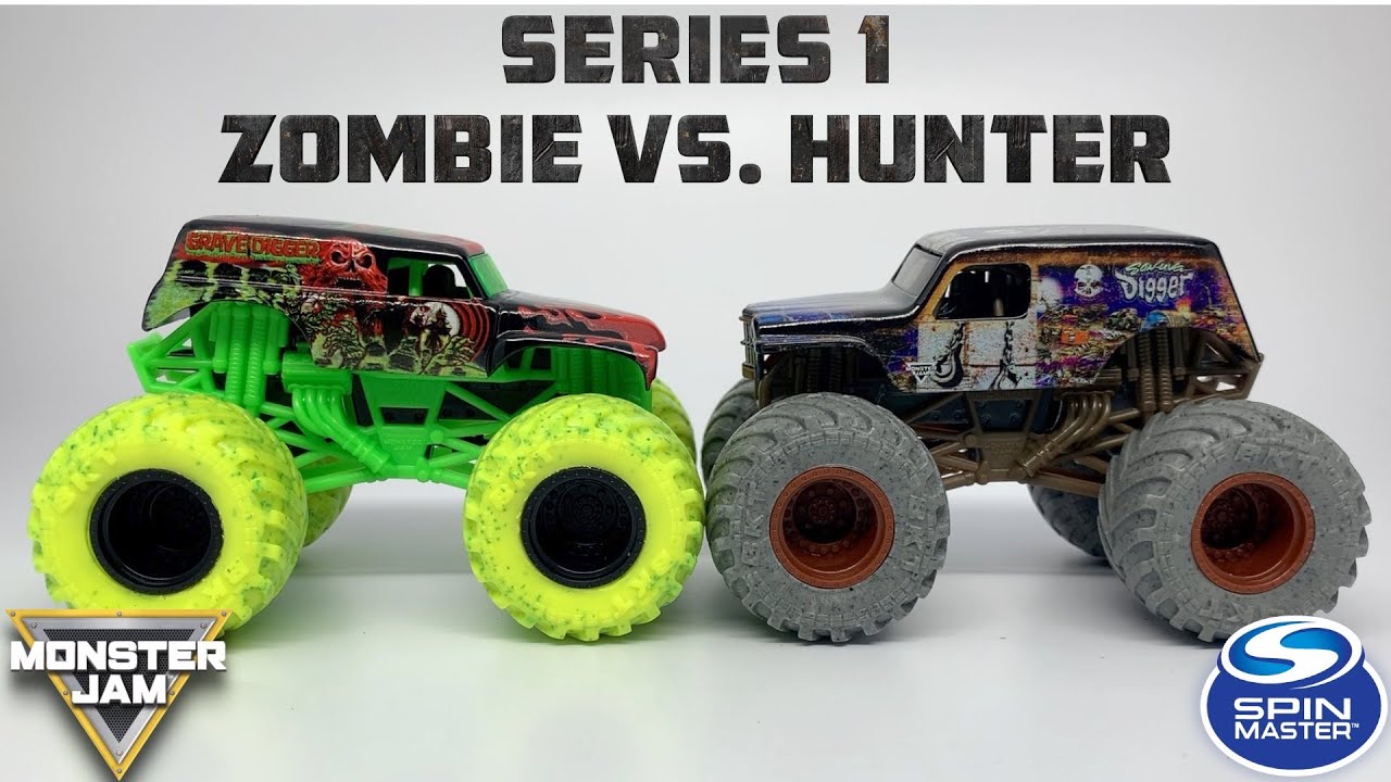 SPIN MASTER MONSTER JAM ZOMBIE VS. HUNTER | SERIES 1 | 1:64 SCALE
