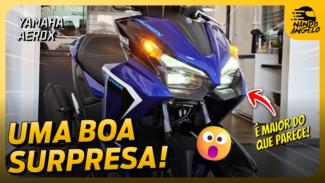 SUPEROU TODAS AS EXPECTATIVAS! 🫢 O Novo AEROX da Yamaha CHEGOU! 🔵 #nandoangelo