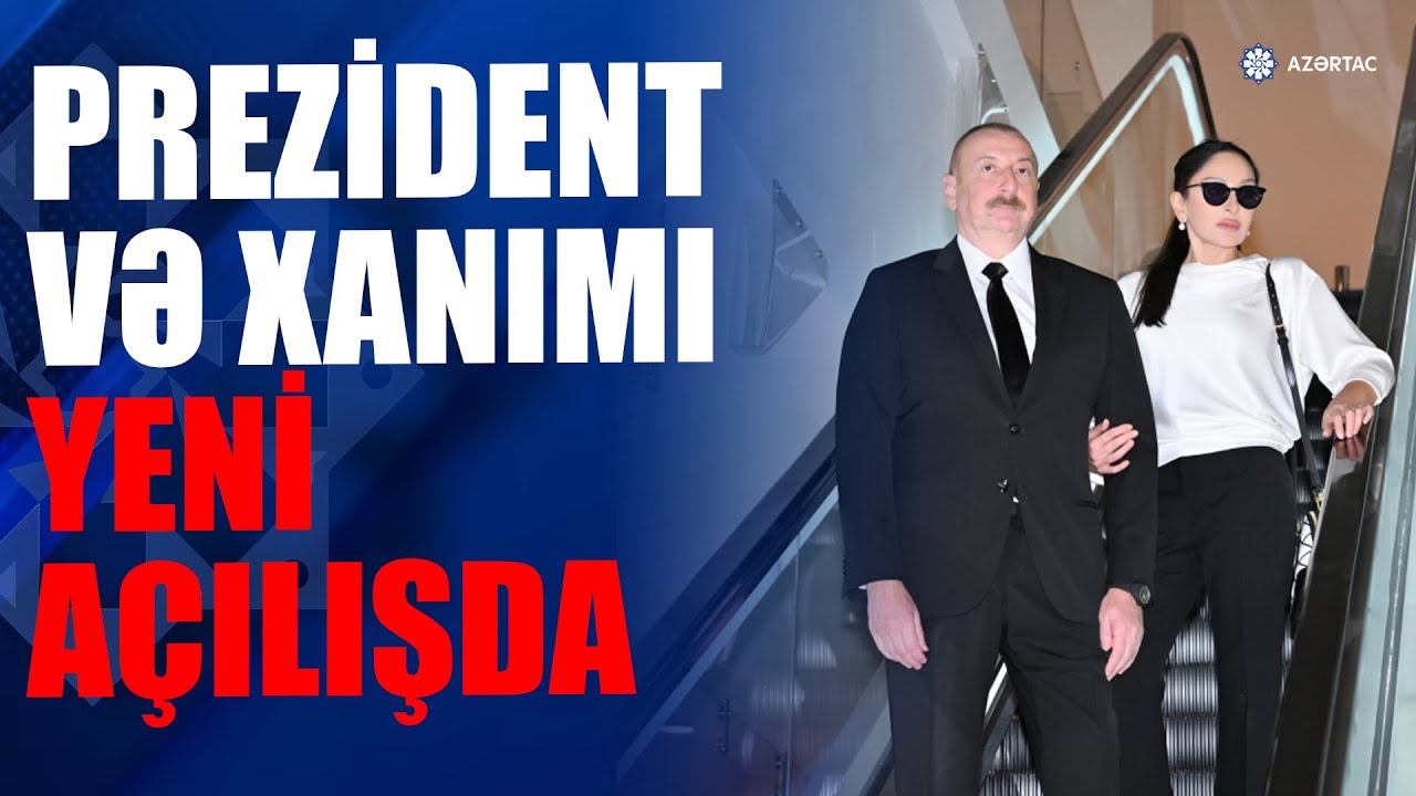 Prezident İlham Əliyev və birinci xanım “Crescent Mall” ticarət mərkəzinin açılışında