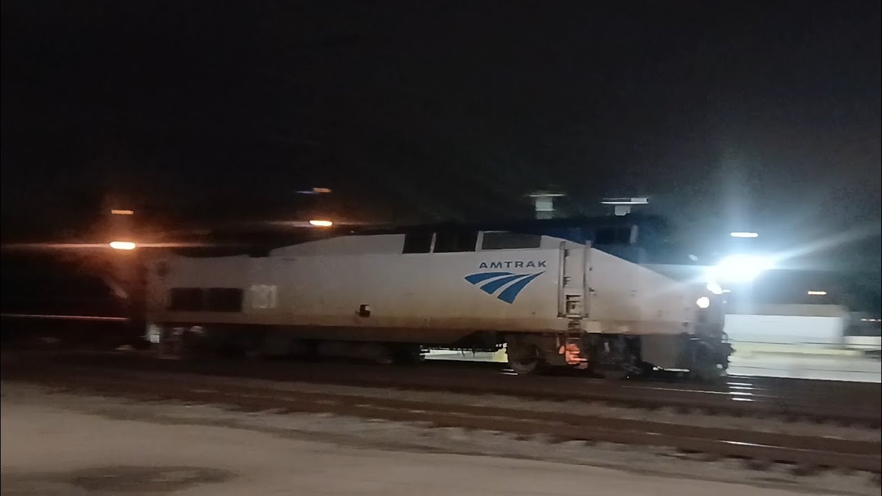 AMTK 181 w/Beautiful K5LA Horn leads Amtrak 50 Cardinal East at Elmwood Place, OH
