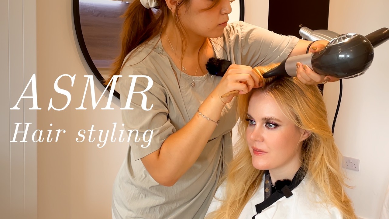 ASMR Korean Pro Hair Stylist creates the Perfect Waves (Unintentional ASMR)