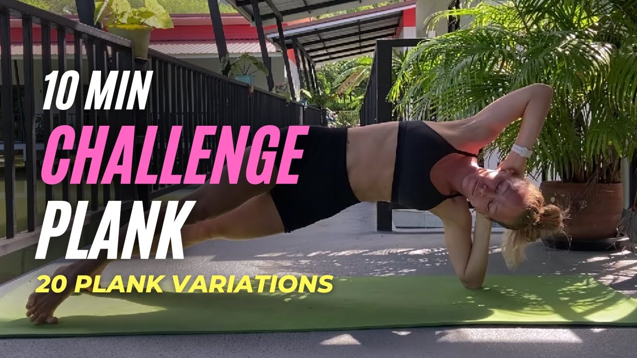 10 MIN Intense plank challenge ABS & oblique | 20 PLANK Variations