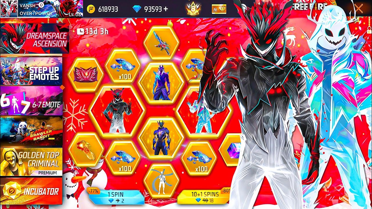 Buying 23000+ Diamonds, Evo Dreamspace Bundle, New Evo Gun Skins & Legendary Emotes On Subscriber ID