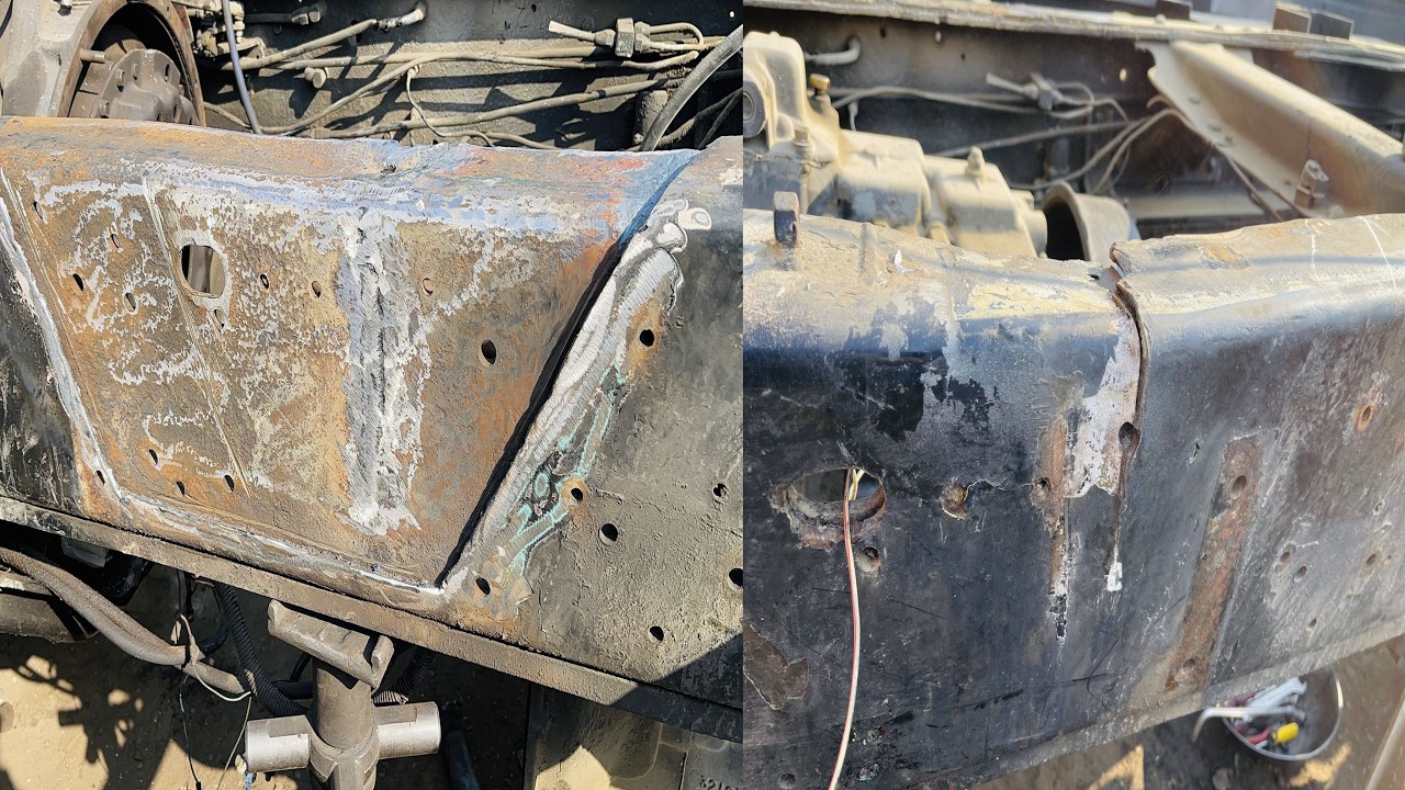 The Oil Tanker Chase Breaks Down Due To Oil Slap & Rim Bent Due To Rough road We Repair Both By Hand