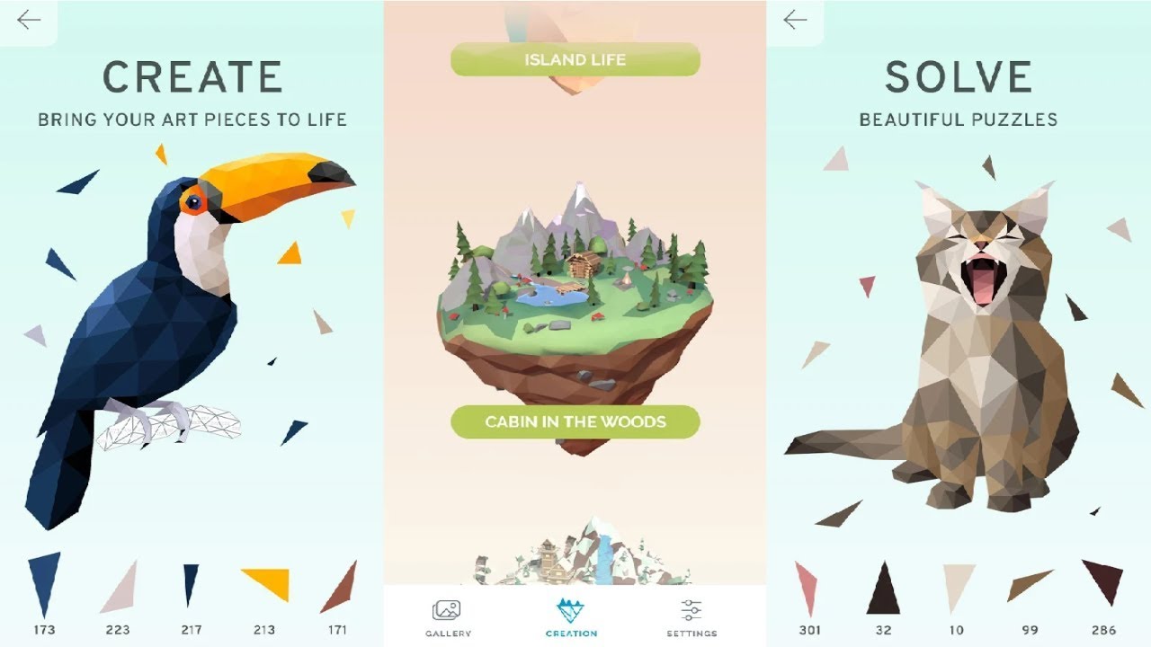 Poly Island: create, color, relax Android Gameplay