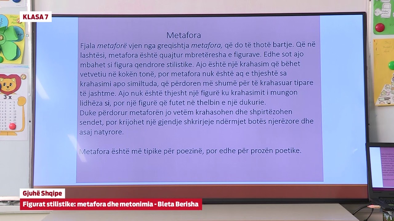 7090 - Gjuhë shqipe - Figurat stilistike, metafora dhe metonimia