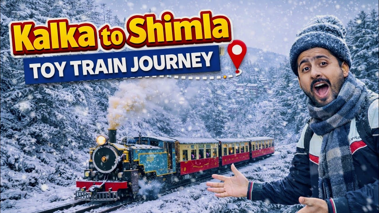 Kalka to Shimla Toy Train Journey in Heavy Snowfall❄️|World's haritage site in india Kalka to Shimla