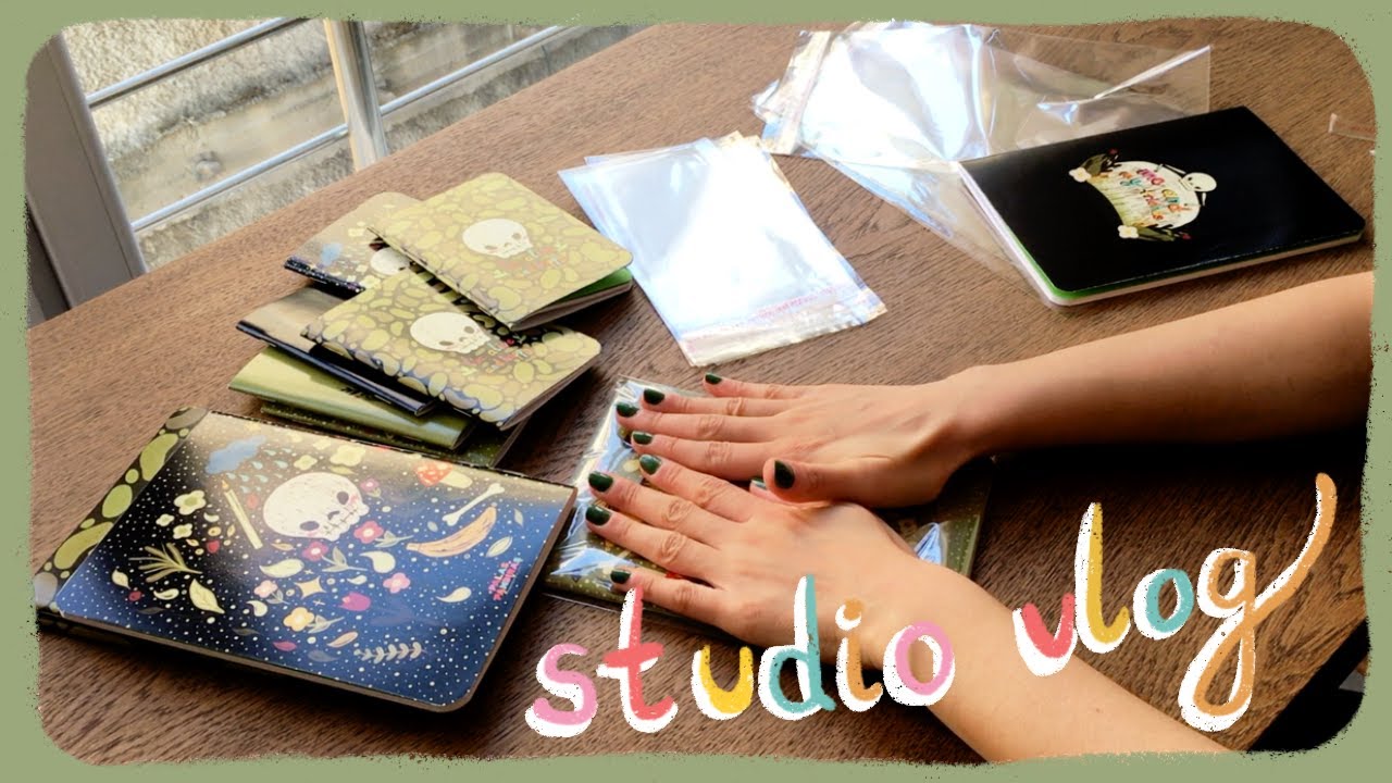 STUDIO VLOG #14 | dikişli defterler yapıyorum, reels çekimleri, sipariş paketleme