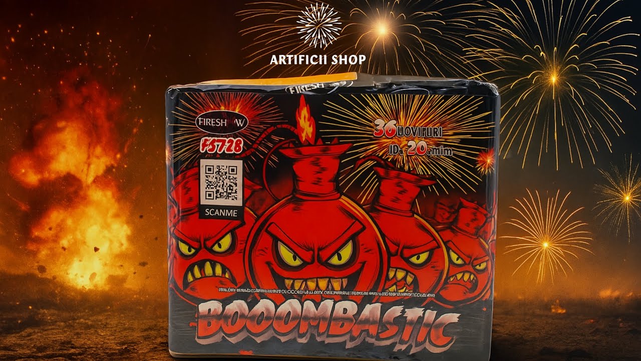 ARTIFICII SHOP BATERIE BOOMBASTIC 36 FOCURI 20 MM