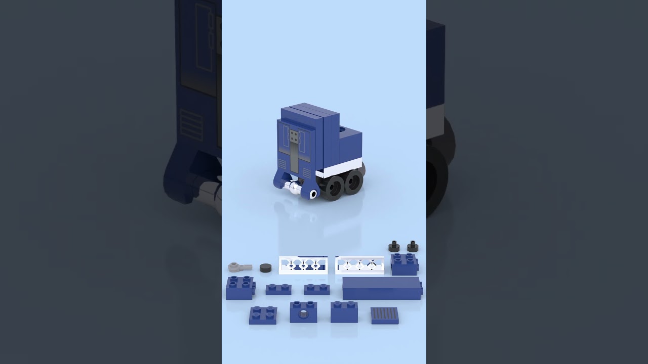 LEGO Nano American Truck Trailer 🚛🔥 Tiny Trailer, Massive Haul! 🇺🇸✨ #lego