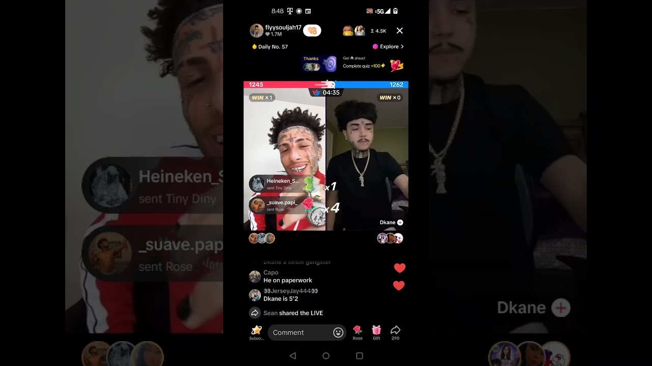 Fly Soulja vs Dkane #drama Flys chat says Dkane is a pedo.. 🤯