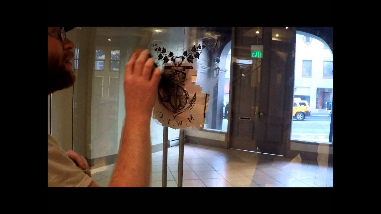 Gold Leaf Lettering- Reverse Glass Gilding - Screen Printing Signs - How to - San Francisco