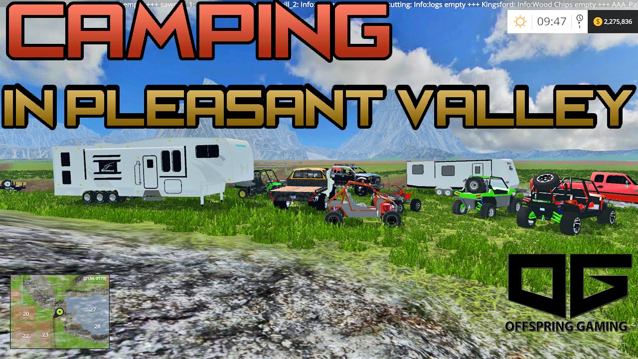 Farming Simulator 2015 - Camping In Pleasant Valley Rivers