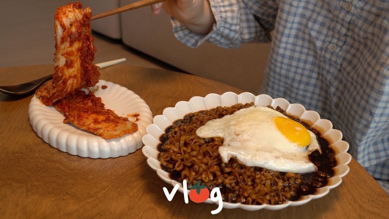 맵찔이의 실비김치 첫 도전 (feat.진짜장) / 마켓컬리 장보기 / 코울슬로,고사리파스타,치즈돈까스,청귤소바
