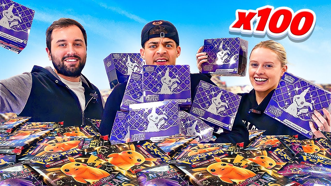 WE PULLED CHARIZARD! Opening 100 Paldean Fates Packs!