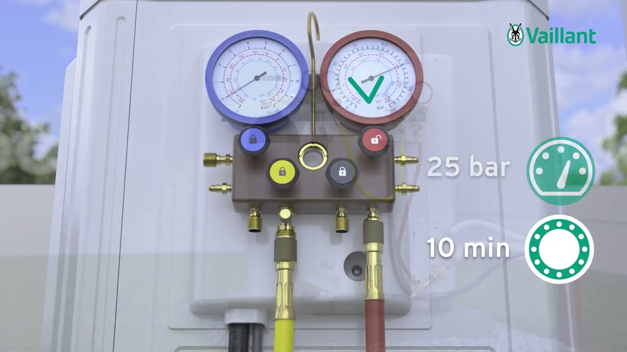 aroTHERM pure: Inbedrijfstelling van het koudemiddelcircuit