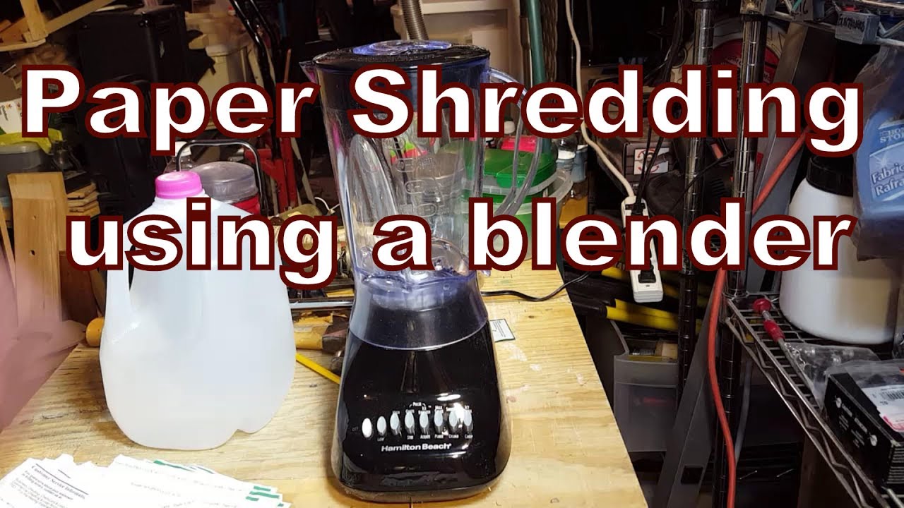 7. Paper Shredding using a blender