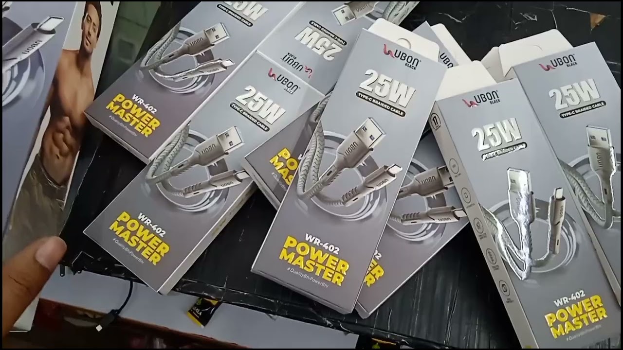 ubon 25 w Type c Braided cable unboxsing and review | first type C charging cable