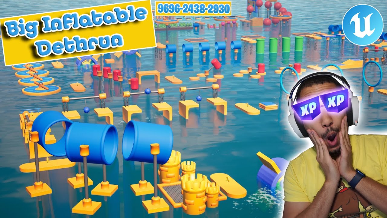 If Wipeout was in Fortnite - Big Inflatable Deathrun
