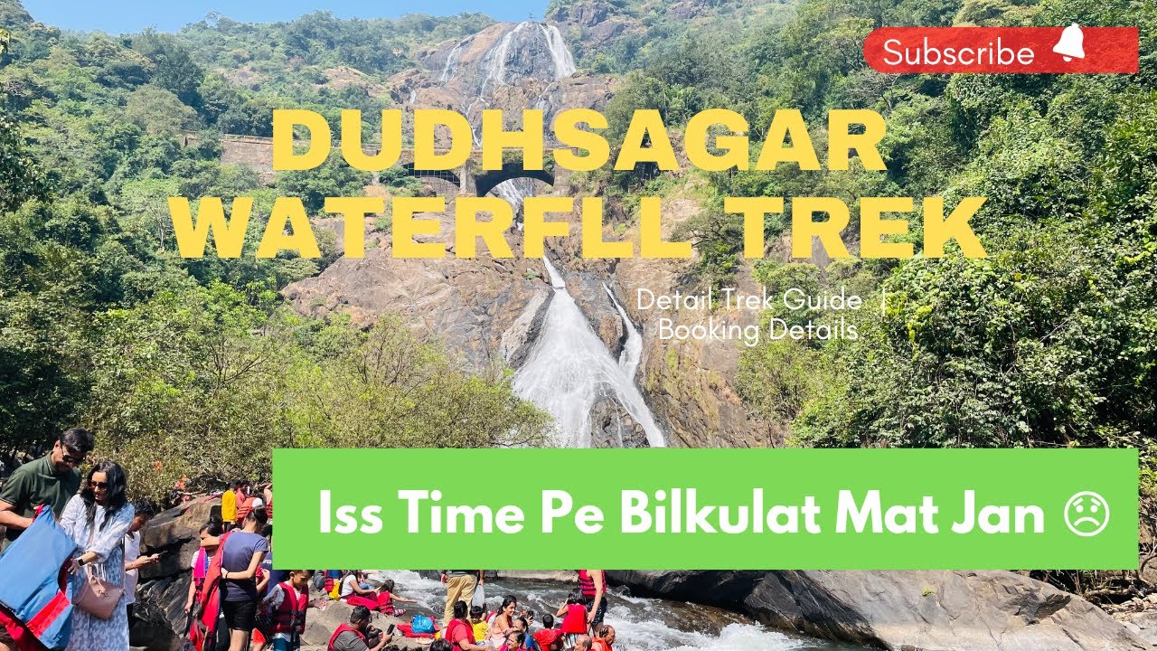 Dudhsagar Waterfall Adventures Trek 🙀 Bolero Off ride & River Crossing☝️Best Places to Visit in Goa