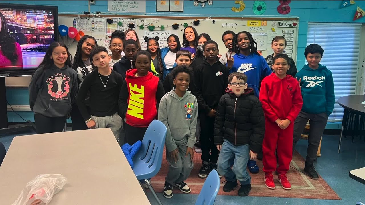 GeNienne Samuels visits career day at Virginia elementary school