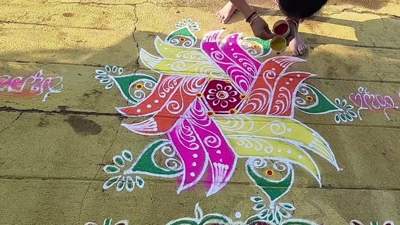 Colourful rangoli