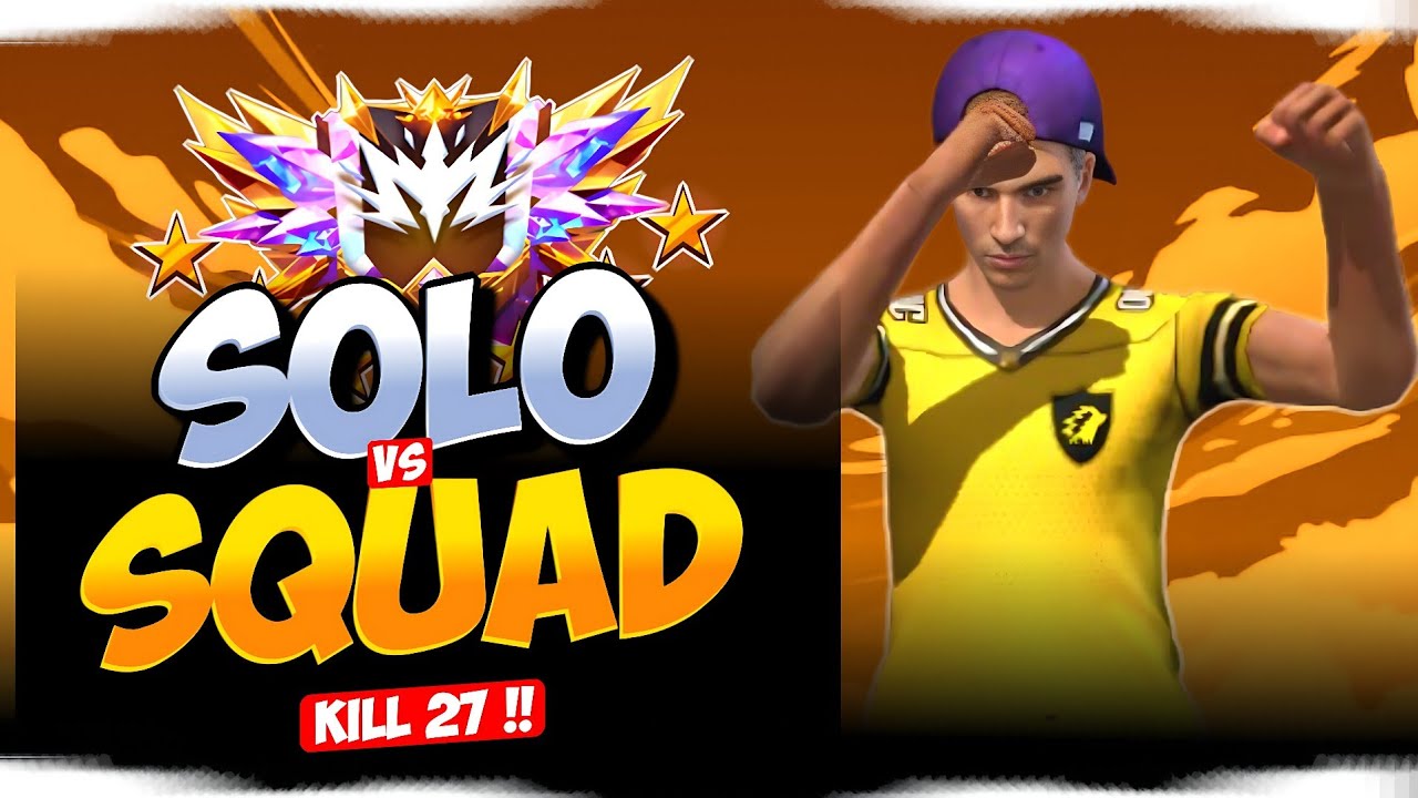 Solo vs squad BR rank sniping gameplay video | solo vs squad gameplay 27 kill