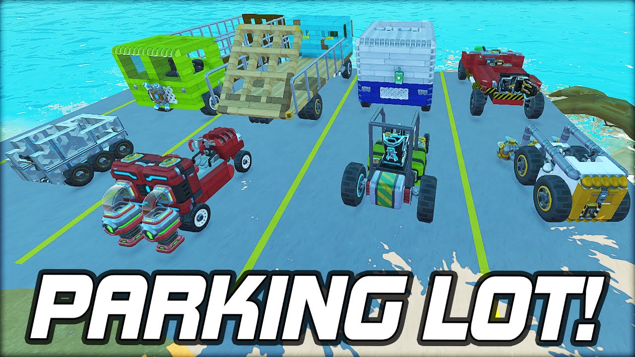 We Built a Parking Lot to Stop Putting Our Vehicles on Poles. (Scrap Mechanic Co-op Ep. 57)