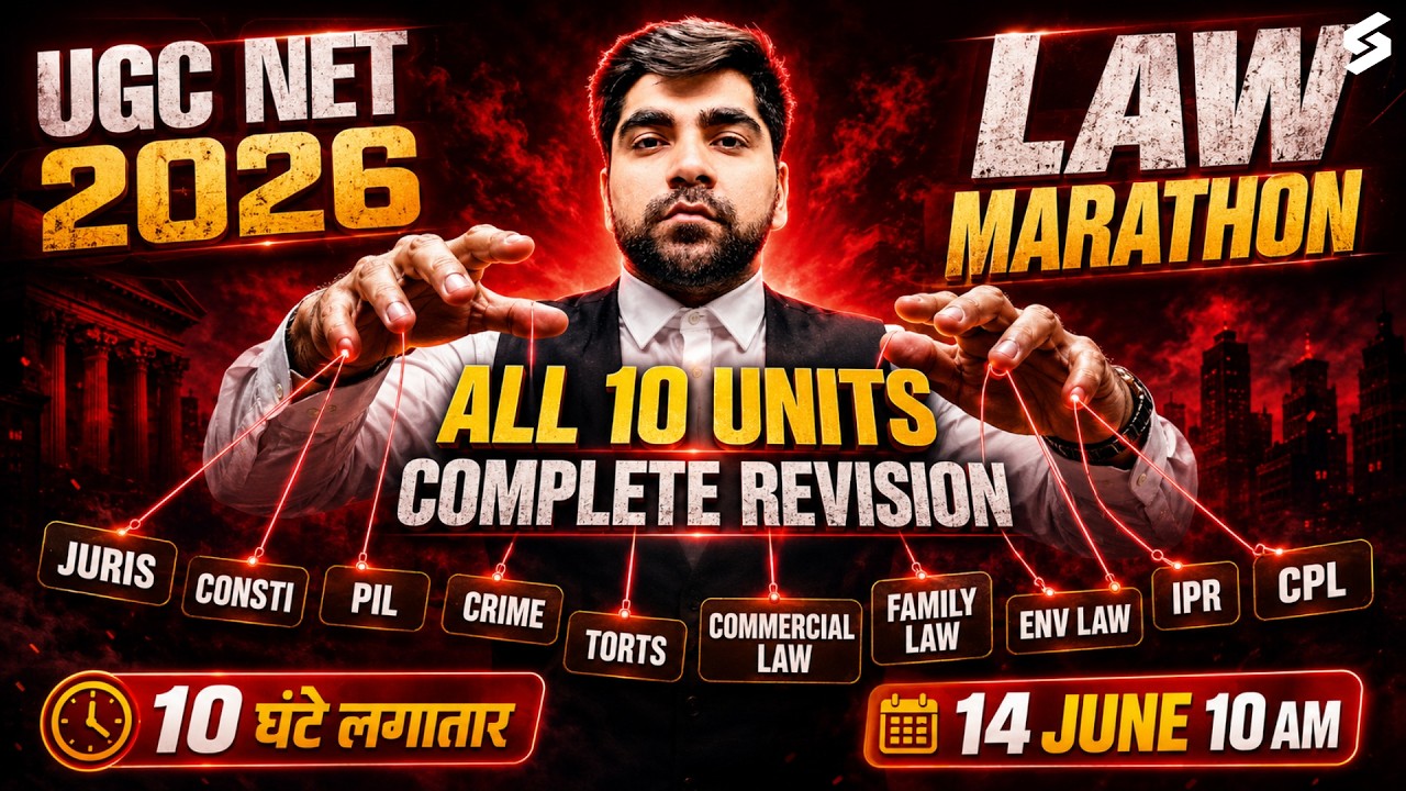 UGC NET Law Marathon Class 2026 | UGC NET Law All 10 Units Revision | UGC NET Law By Karan Sir