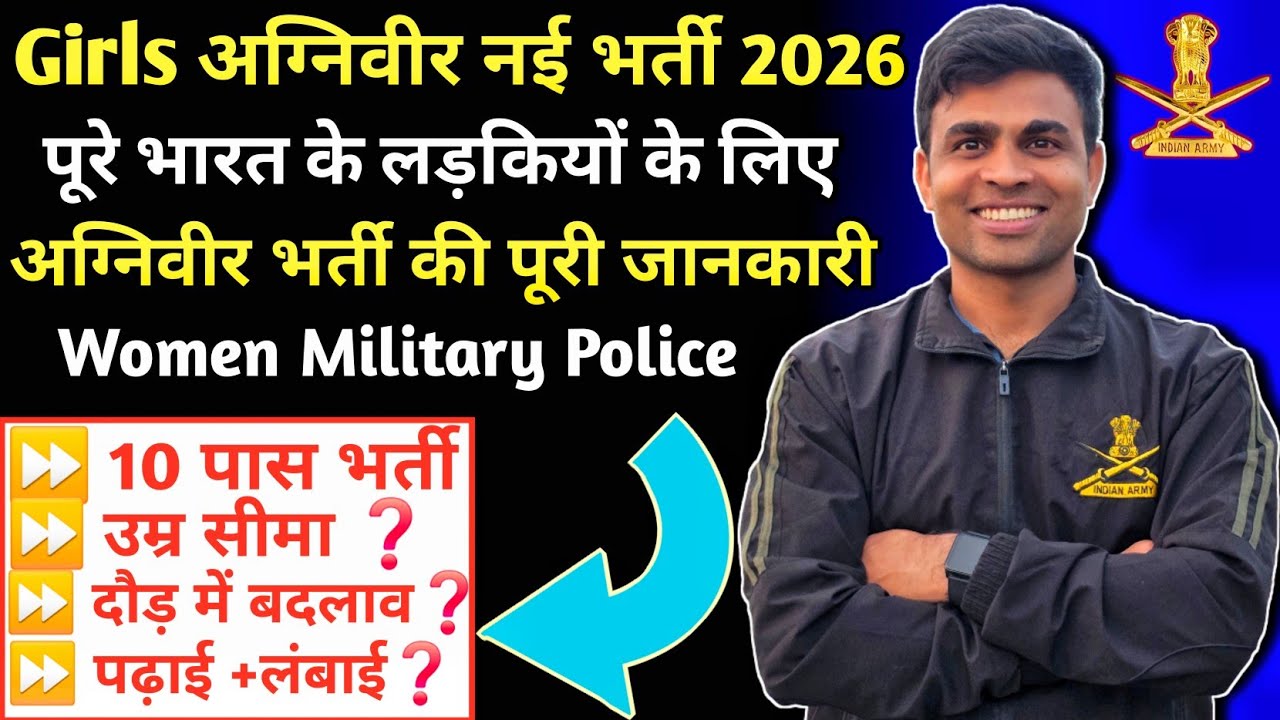 agniveer girl vacancy 2026|agniveer wmp age limit 2026|agniveer female new vacancy 2026| girlsbharti