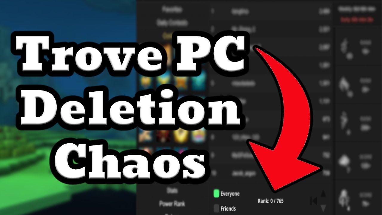 Удаляются ли аккаунты и клубы Trove??? ПК
