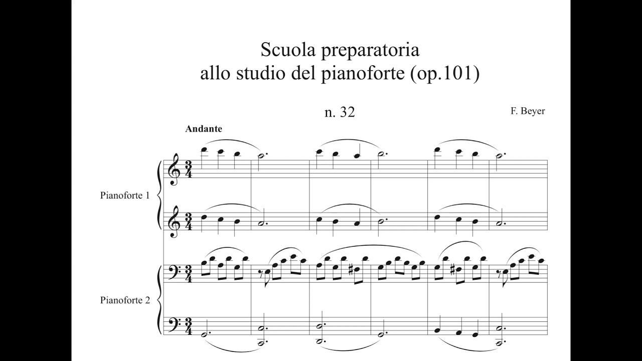 F. Beyer - op. 101 nn. 32-34 for piano four hands