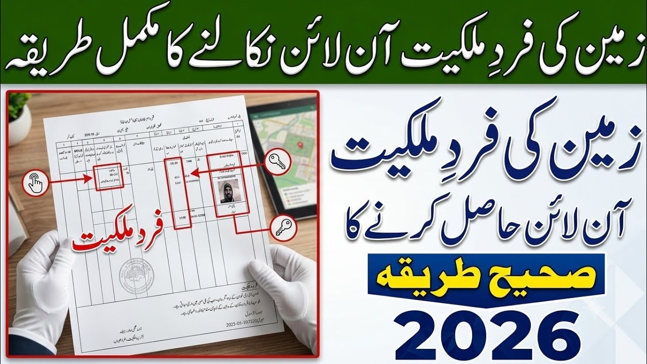 How to get Online Fard in Punjab Pakistan 2026 | Property Fard | Zameen ke Fard Nekalny ka tareka