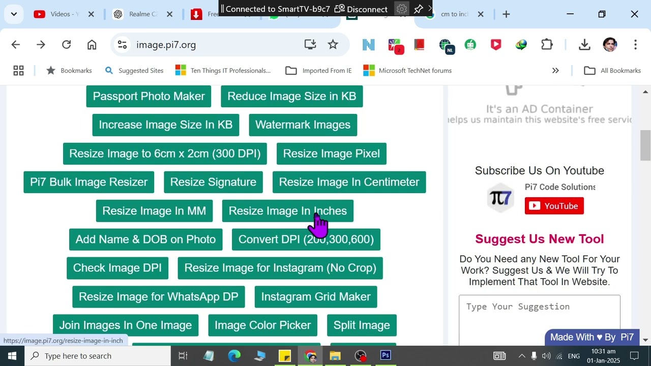 how to resize compress split image using https://image.pi7.org/ Free AI Tool Part 02