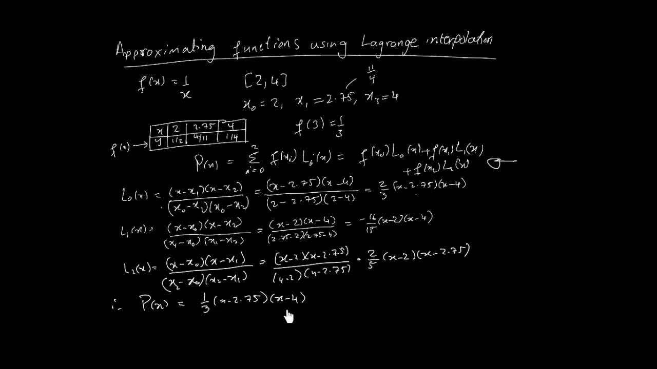 Interpolation - Approximating functions using Lagrange Interpolation