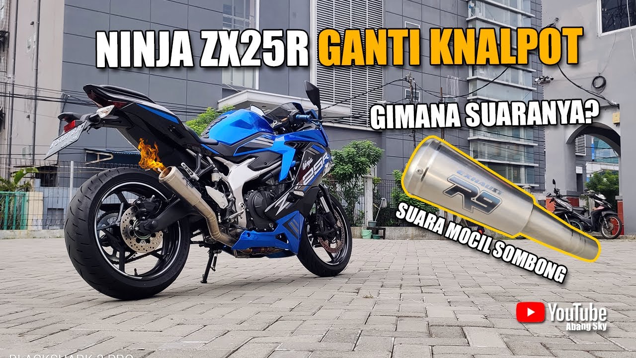 KAWASAKI NINJA ZX25R PASANG KNALPOT RACING R9 M2 TITANIUM! SUARANYA SOMBONG BANGET!