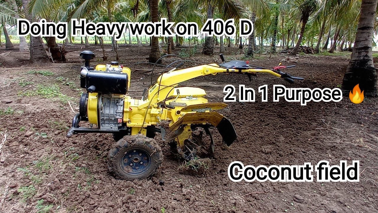 Kisankraft Inter Power Cultivator heavy work in coconut field ( KK IC 406 D) | 2 in 1 purpose | .