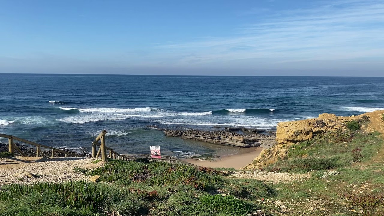 Surfing at Pedra Branca, Ericeira