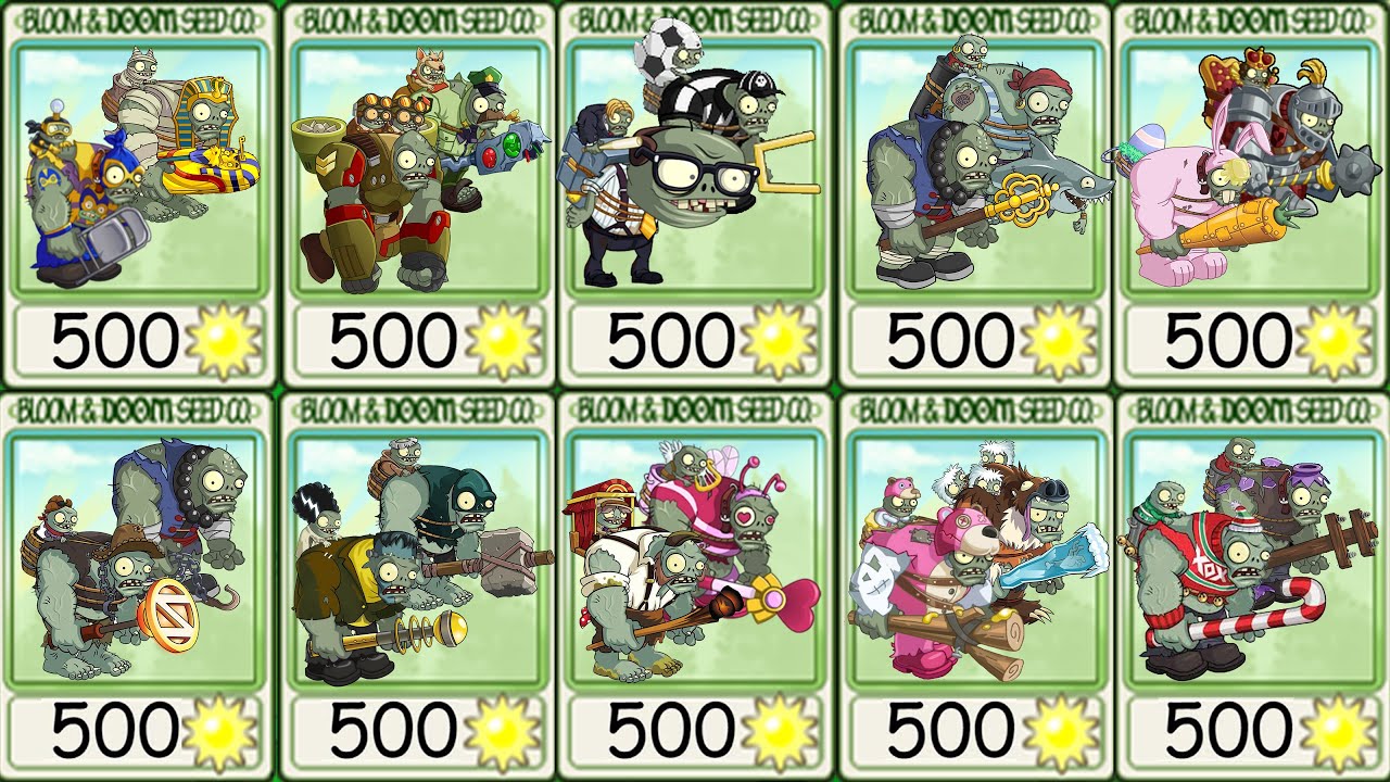 PvZ 2 Gargantuar Battlez – 16 Couple Gargantuar Vs Gargantuar – Who will win? Zombie Vs Zombie