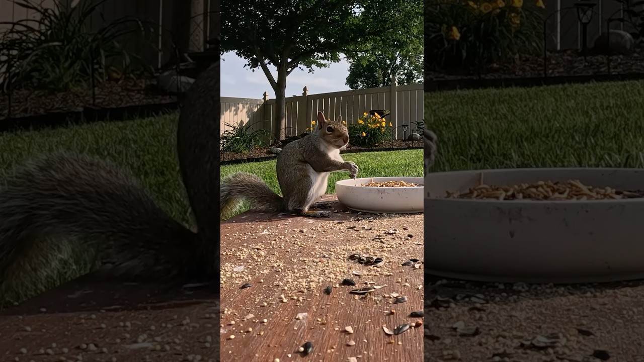 A squirrel just snacking