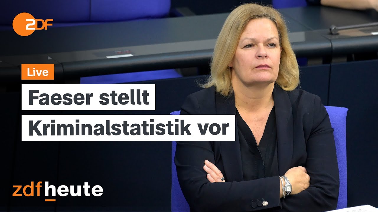 Faeser stellt polizeiliche Kriminalstatistik 2023 vor - Zahlen gestiegen