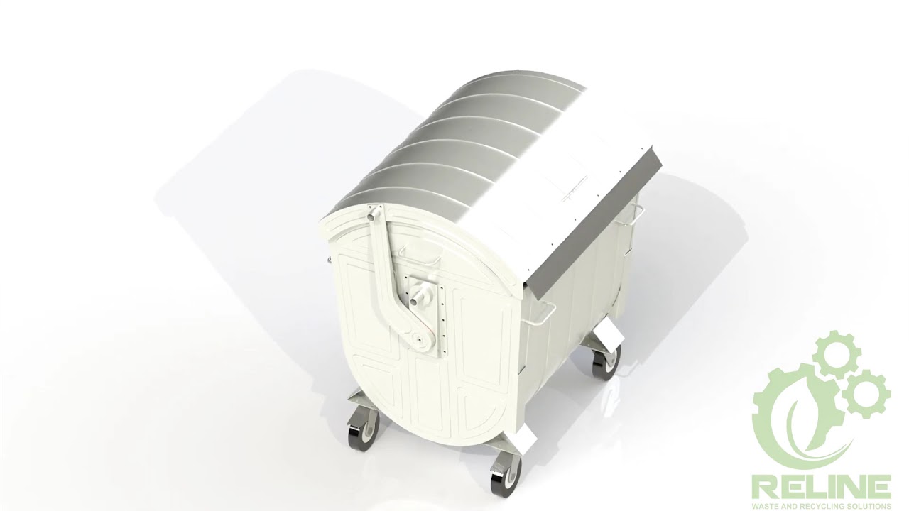 Galvanized Steel 1100l Wheelie Bin
