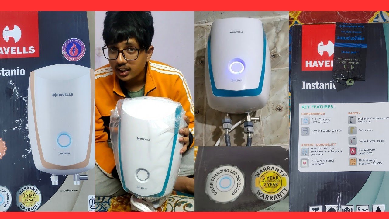Havells Instanio 3-ltr Instant Geyser/water heater Unboxing & Review,best instant water heater in 🥶