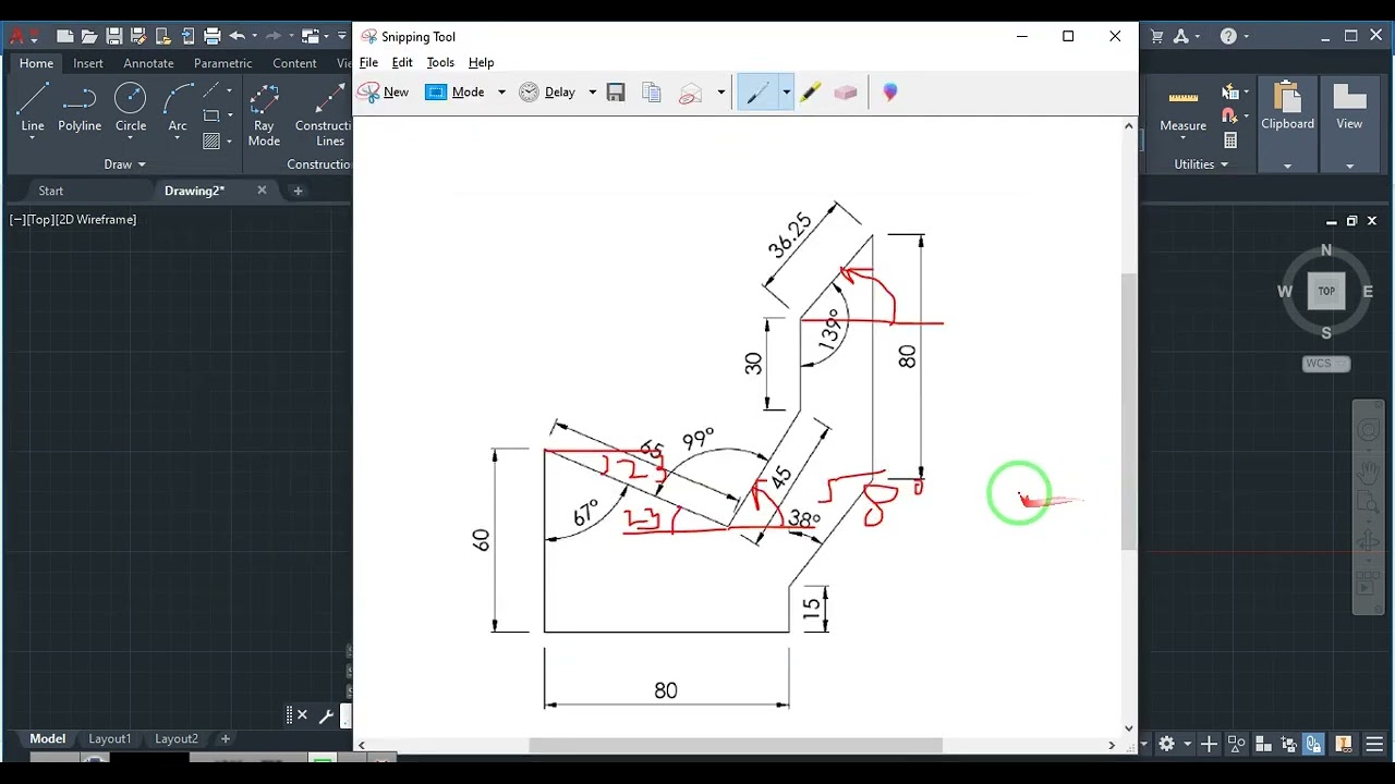 4. How to draw a line using its relative and polar coordinates in AutoCAD