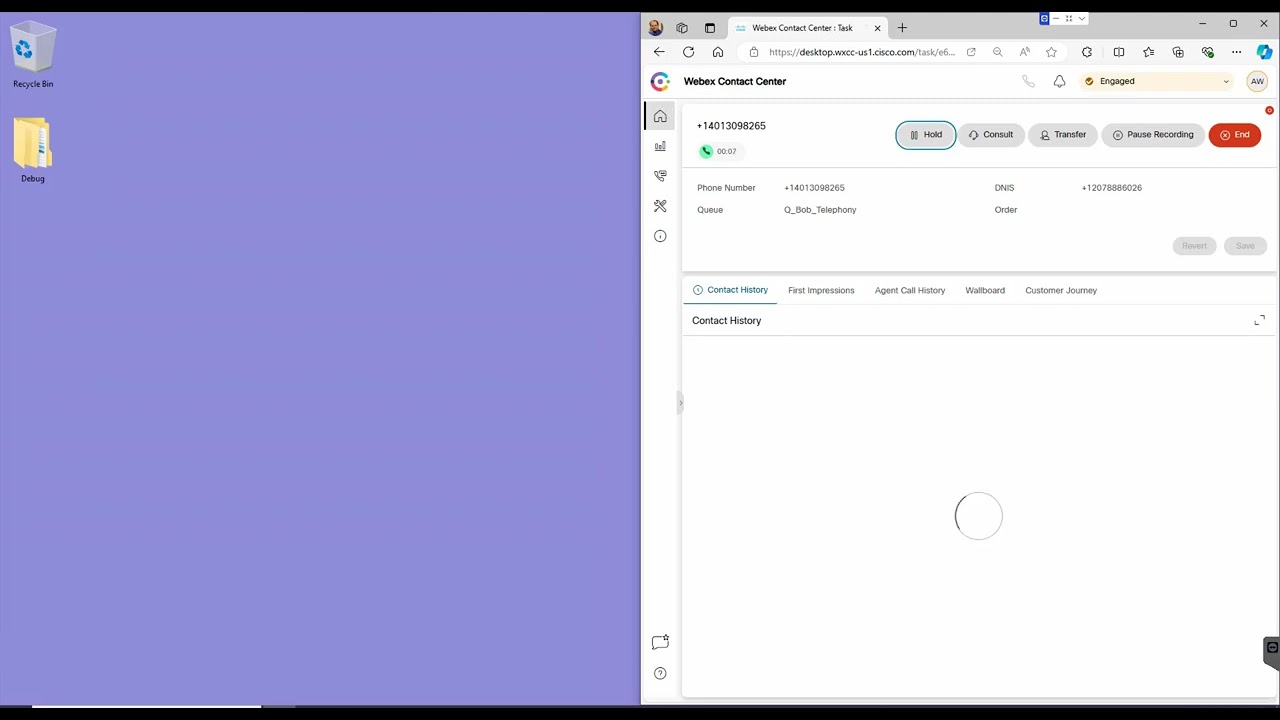 WxCC Screen Pop 3rd Party App