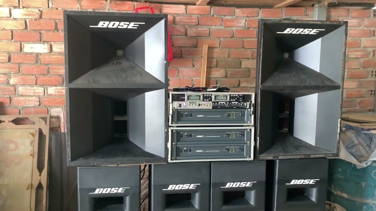 cấu hình bộ âm thanh ngoài trời hơn 100củ toàn Bose xịn😍bose 1800sr6, loa bose 9270tm,sup bose 502B