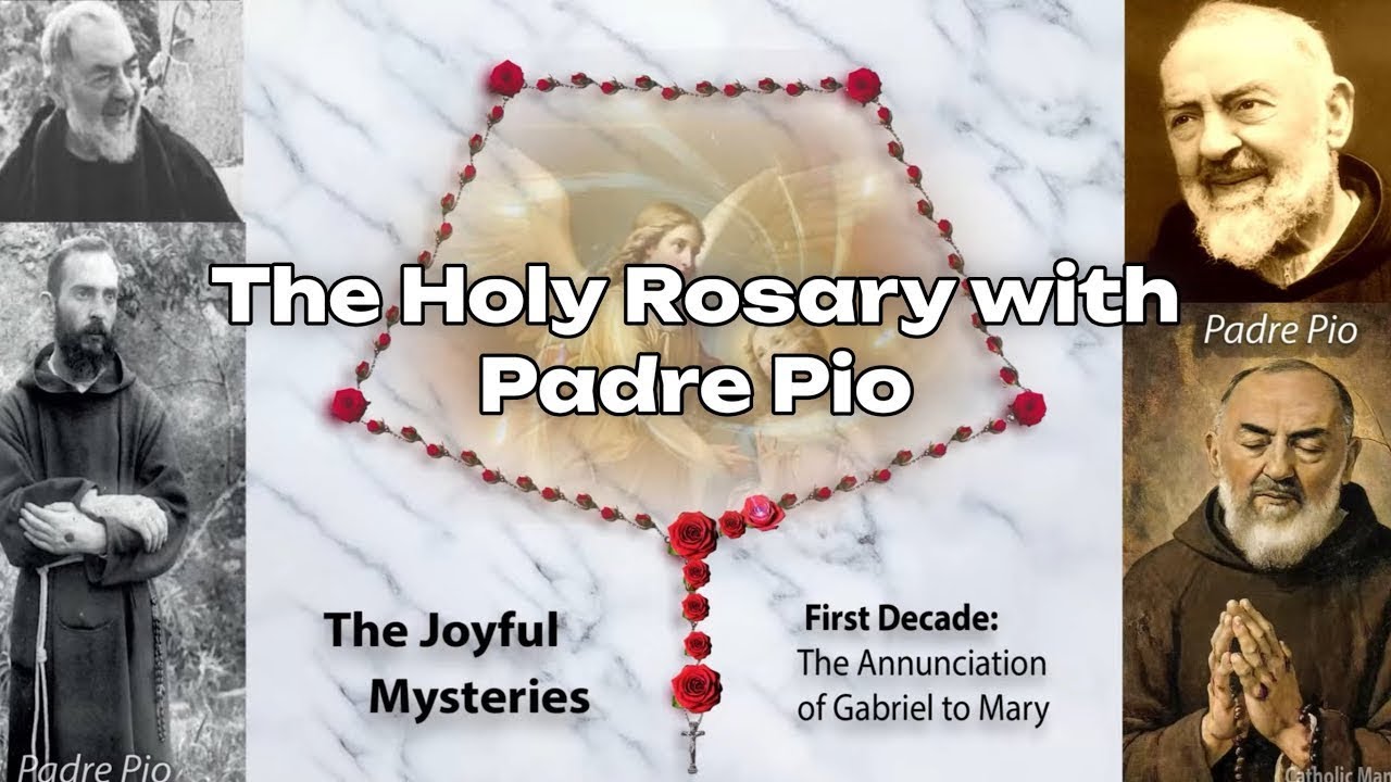 Full Rosary - Padre Pio – Blooming Virtual Rosary all 4 Mysteries in order (Brought to life with ai)